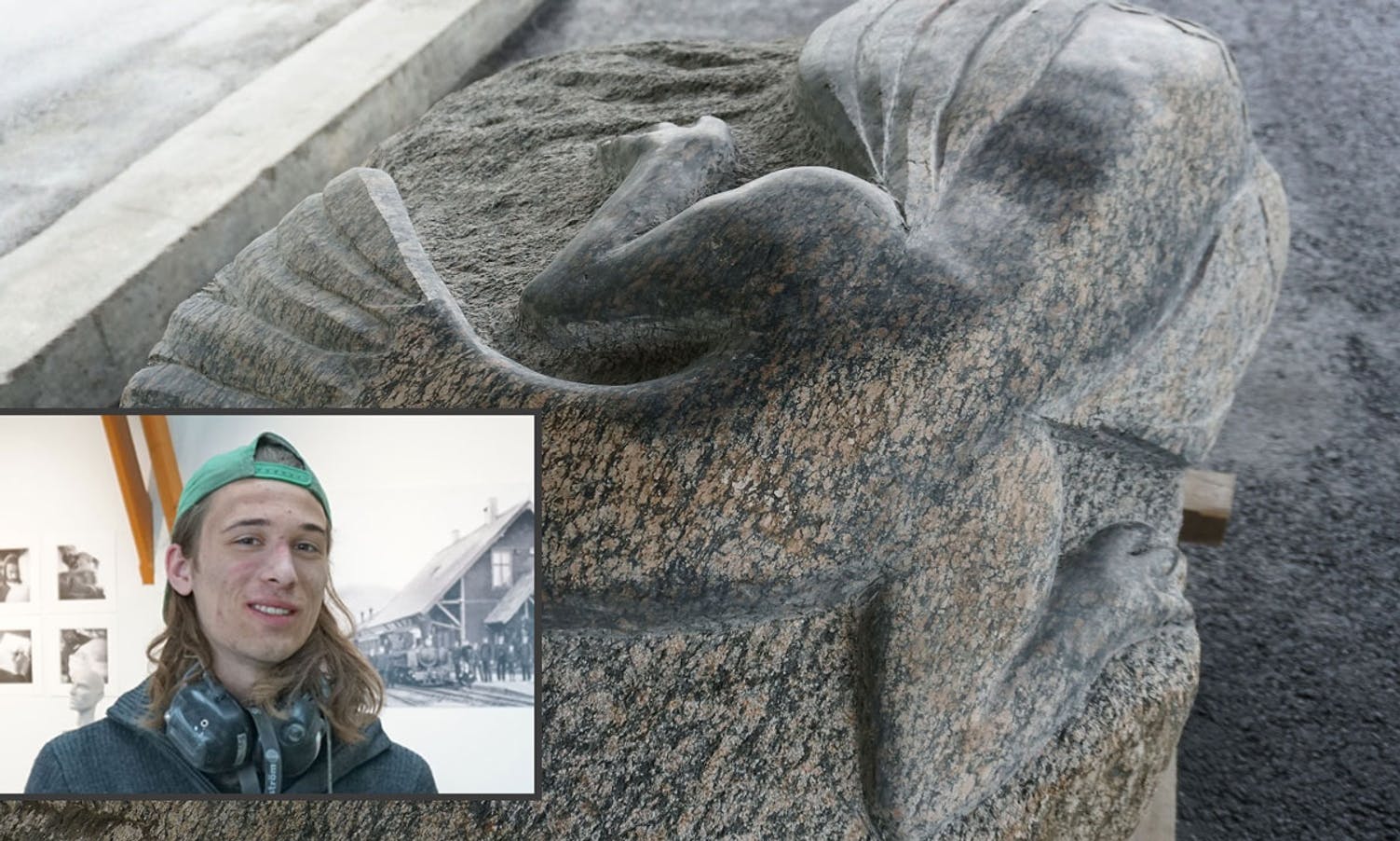 Jonas sin første store skulptur hamnar på Marmorøya