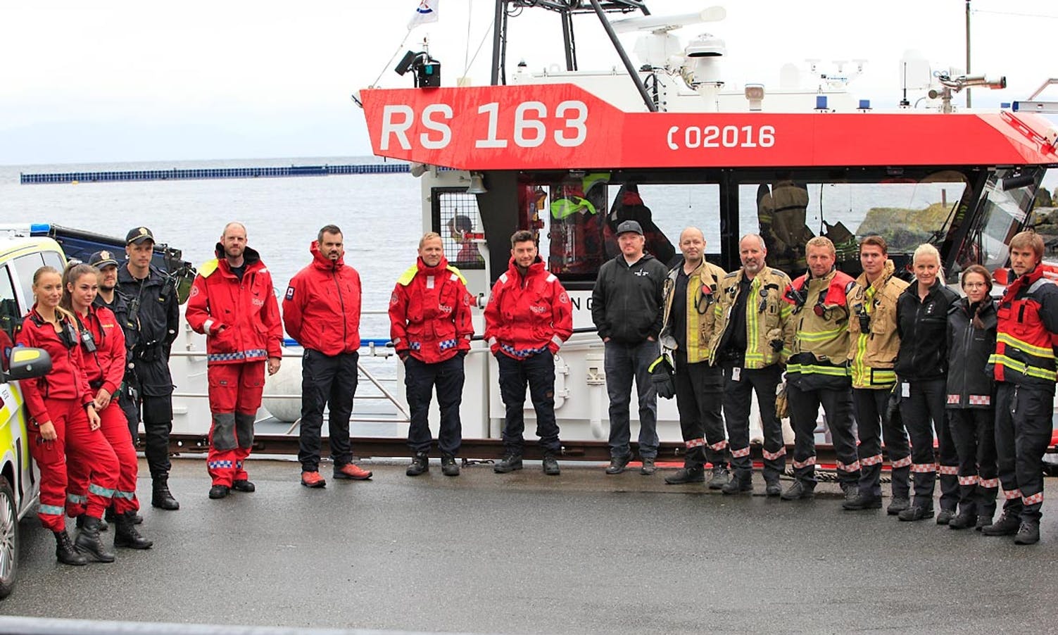 Samarbeidsmøte med politi, ambulanse, Røde Kors og Redningsselskapet i starten på juli. (Foto: Kjetil Vasby Bruarøy)