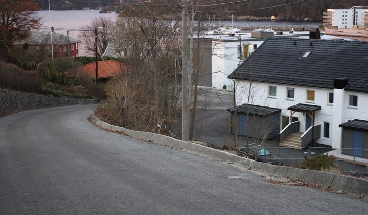 Smiebakken frå Lurane og Haugsneset ned mot Steinneset. (Arkivfoto: Kjetil Vasby Bruarøy)