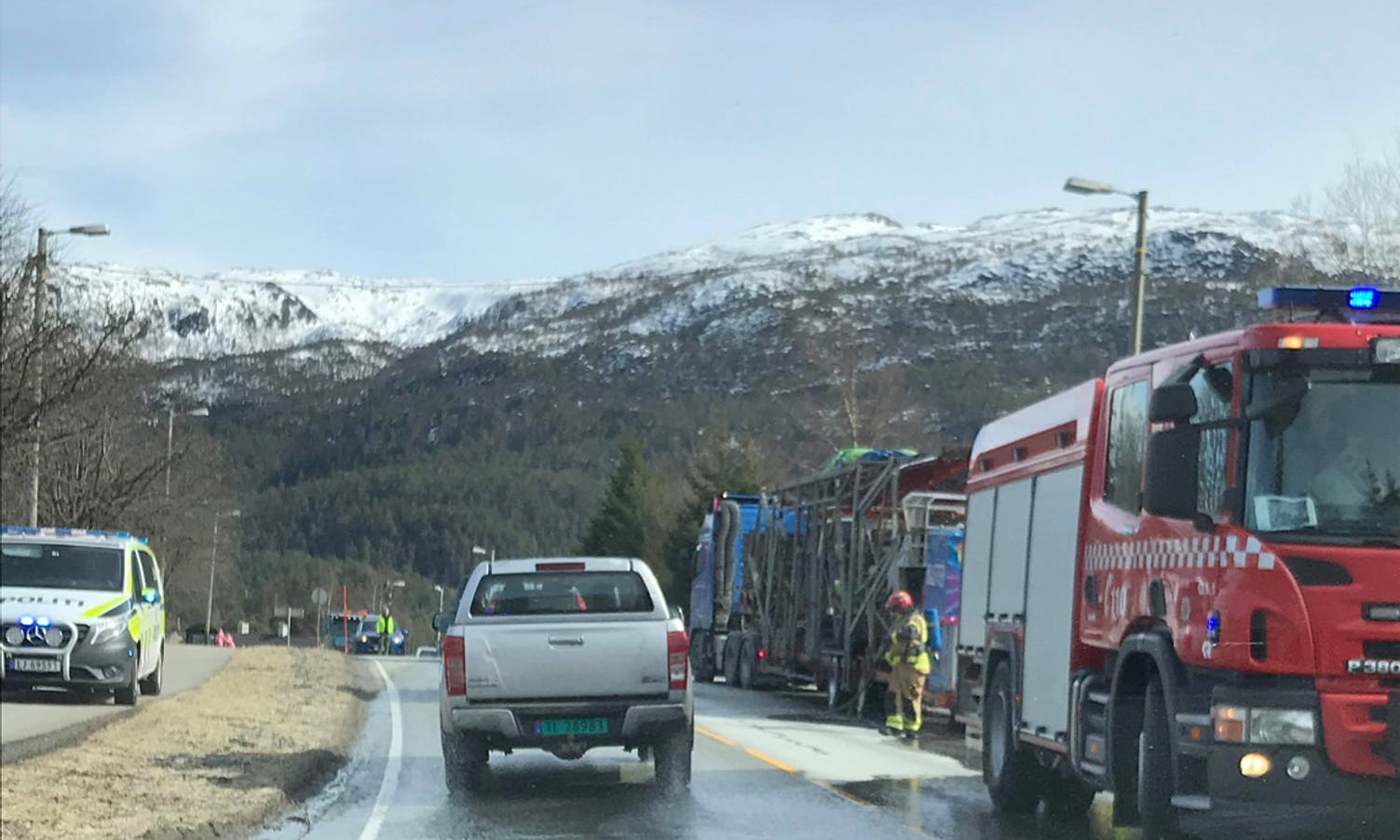 Tivolibil skaper kø på Søfteland