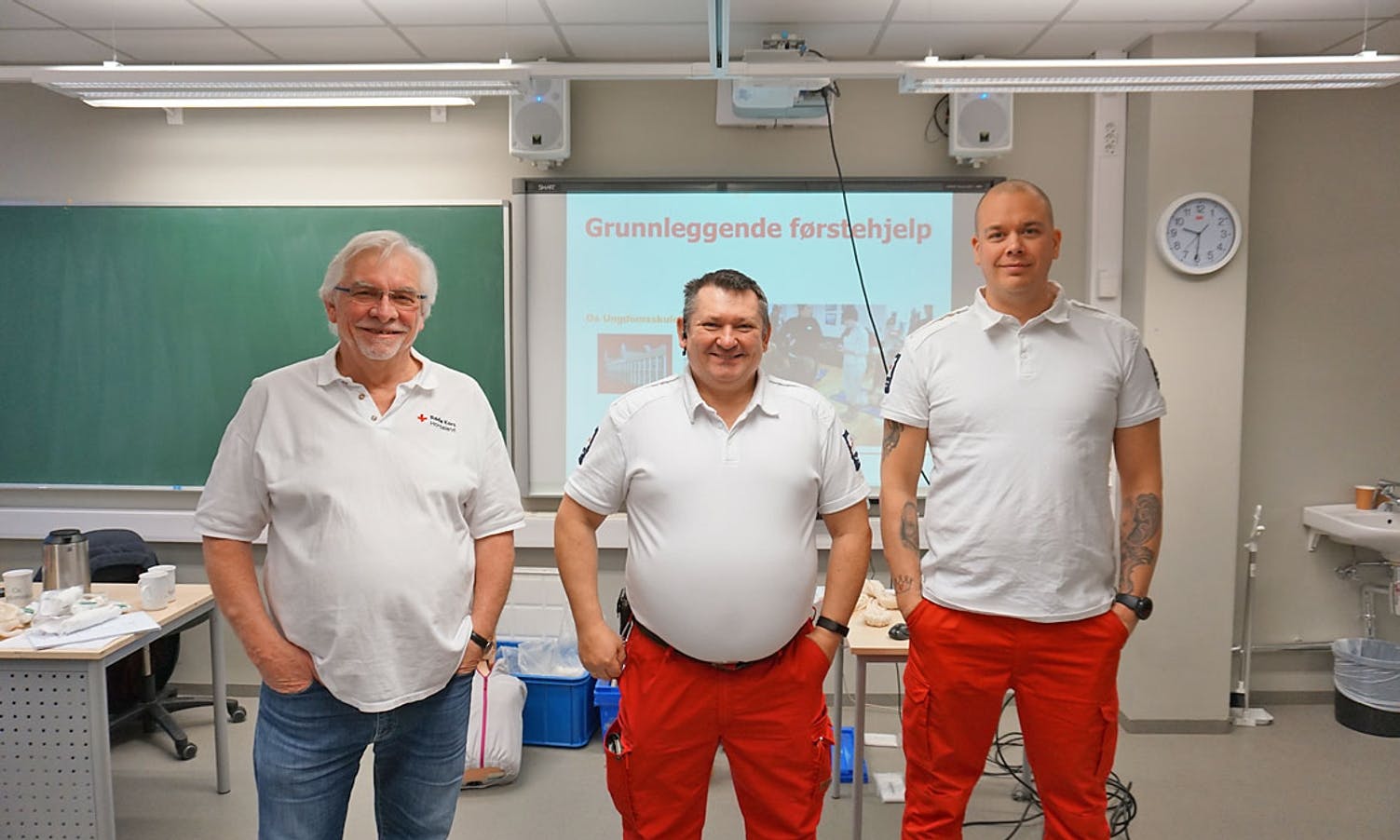 Desse tre hadde kurset i dag. F.v. Kristian Strønen, Ivar Nilsen og Morten Lillegraven. (Foto: KOG)