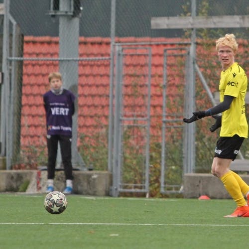 Sverre Spangelo Haga skåra sitt første for A-laget. (Arkivfoto: Kjetil Vasby Bruarøy)