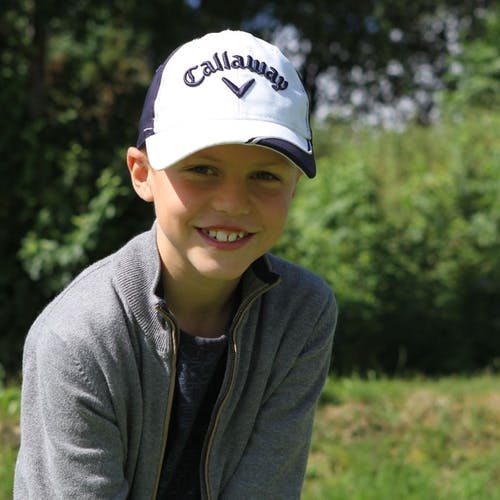 – Eg lærer mykje på golfskulen, seier Vegard, yngstemann i elitegruppa. (Foto: KVB)