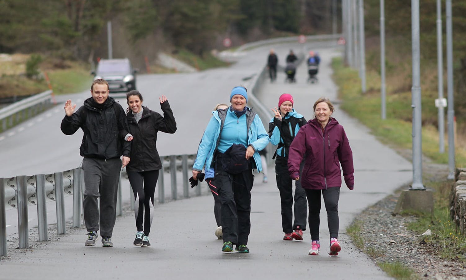 Gjekk marsjen med gjestar frå Kanariøyane. (Foto: CFB)
