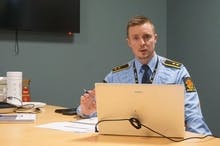Politioverbetjent og straffesaksansvarleg Thomas Juulseth var med på å presentera statistikken. (Foto: Kjetil Vasby Bruarøy)