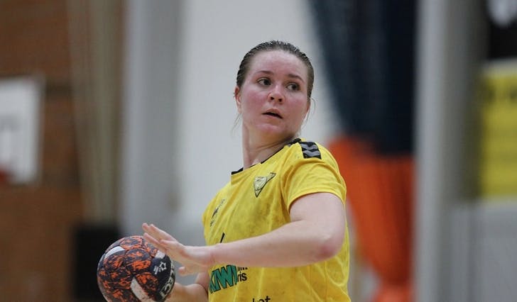 Pia Kjelsrud Johansen blei toppskårar med 12 mål, 4 av dei frå straffemerket. (Arkivfoto: Kjetil Vasby Bruarøy)
