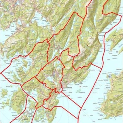Gamalt opptaksområde. (Kart: Bjørnafjorden kommune)