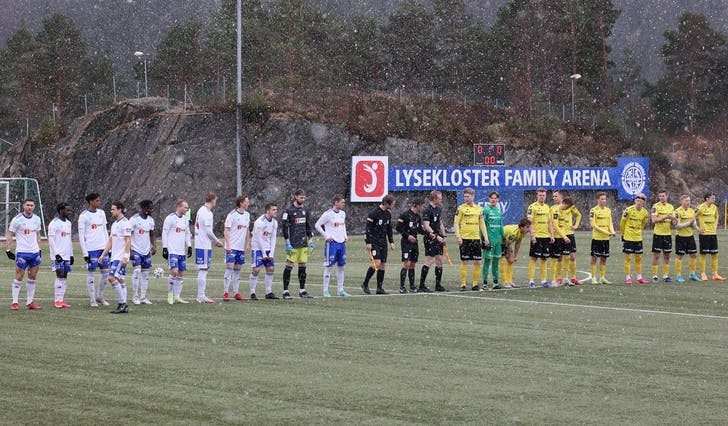 Lysekloster tok imot Os i årets NM, der Os vann 0-1. (Foto: Team Baggen)