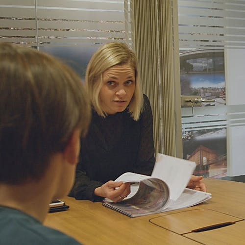 Elevrådet var onsdag i møte med varaordførar, Marie Lunde Bruarøy (H). (Foto: Varde solutions)