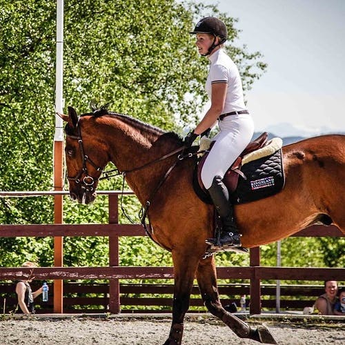 Karianne Samal (Fusa) på hesten What a Chin K Z. (Foto: Hedda Rennehvammen Håland)