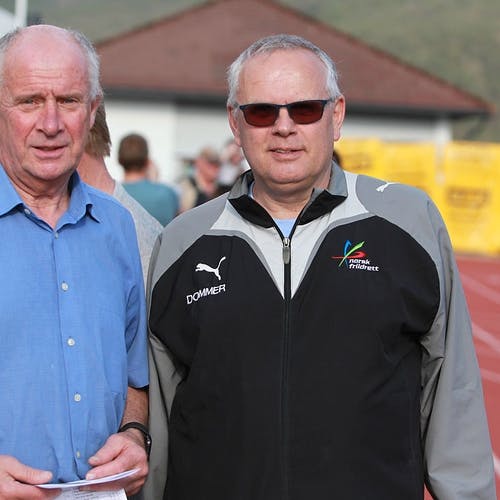 Veteranar frå kvar sin klubb: Rune Høgheim og Erling Andersen. (Foto: KVB)