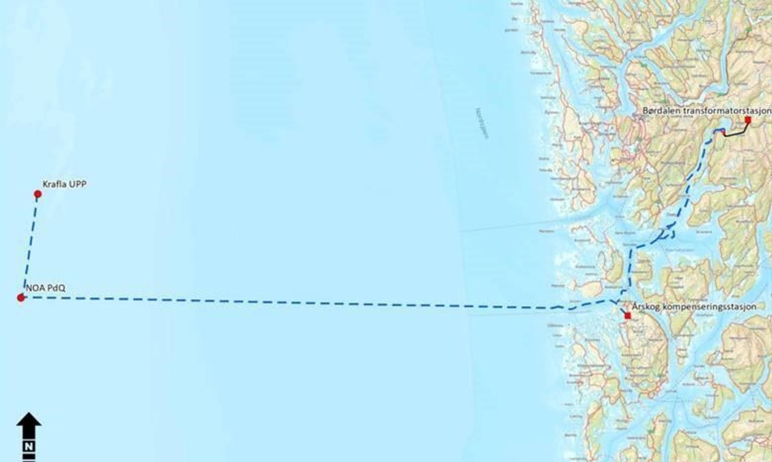 Vil legga 250 km lang sjøkabel gjennom Bjørnafjorden