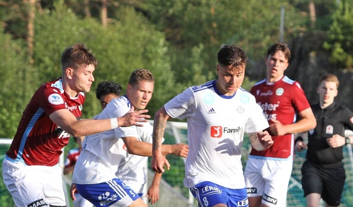 Alexander Dang, her i seriekamp før ferien, blei matchvinnar i treningskamp for Lysekloster i går. (Foto: Kjetil Vasby Bruarøy)