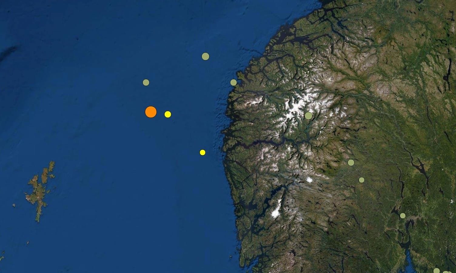 Uvanleg kraftig jordskjelv i Nordsjøen
