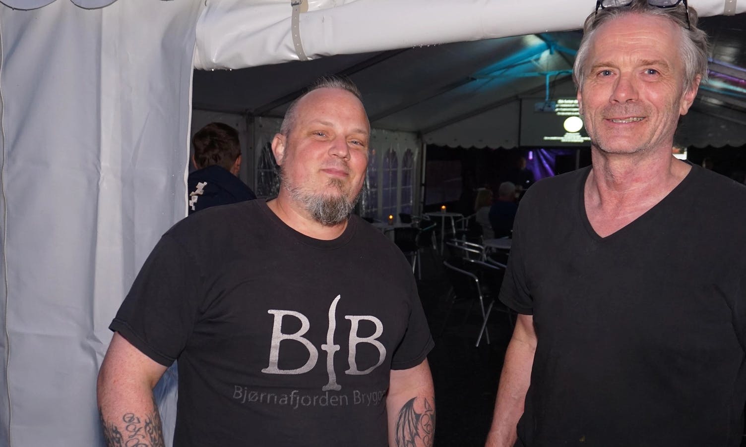Cato Larsen og Jostein Eck på tampen avførste festivalkveld. (Foto: Kjetil Vasby Bruarøy)