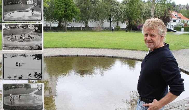 I tre år hadde Knut-Inge kontor i Kyrkjelydshuset. No viser han 120 av dei 1500 bilda han tok frå kontorvindauget sitt. (Foto: Kjetil Vasby Bruarøy)