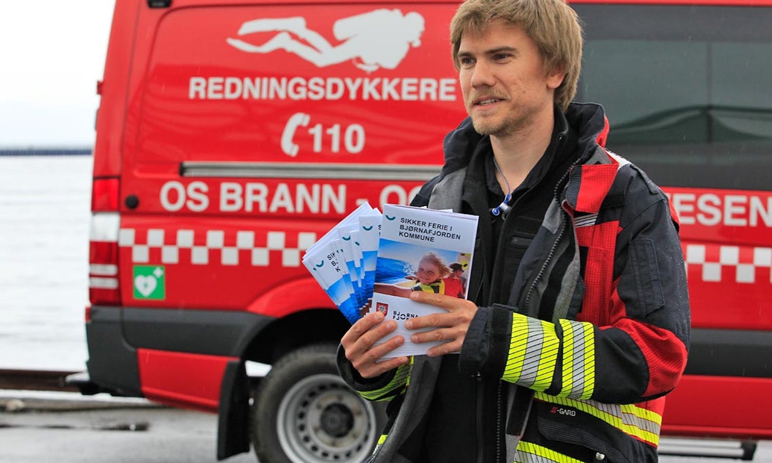 Initiativtakar Martin Ø. Svendsen frå Bjørnafjorden brann og redning. (Foto: Kjetil Vasby Bruarøy)