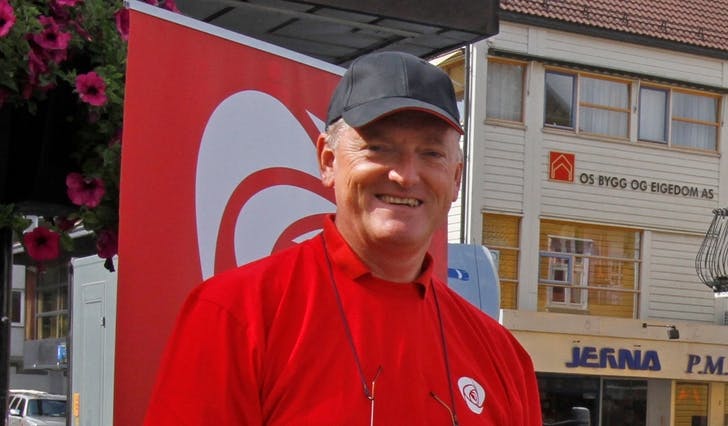 Lars Atle Skorpen, her i valkampen som ordførarkandidat i 2011. (Foto: Kjetil Vasby Bruarøy)
