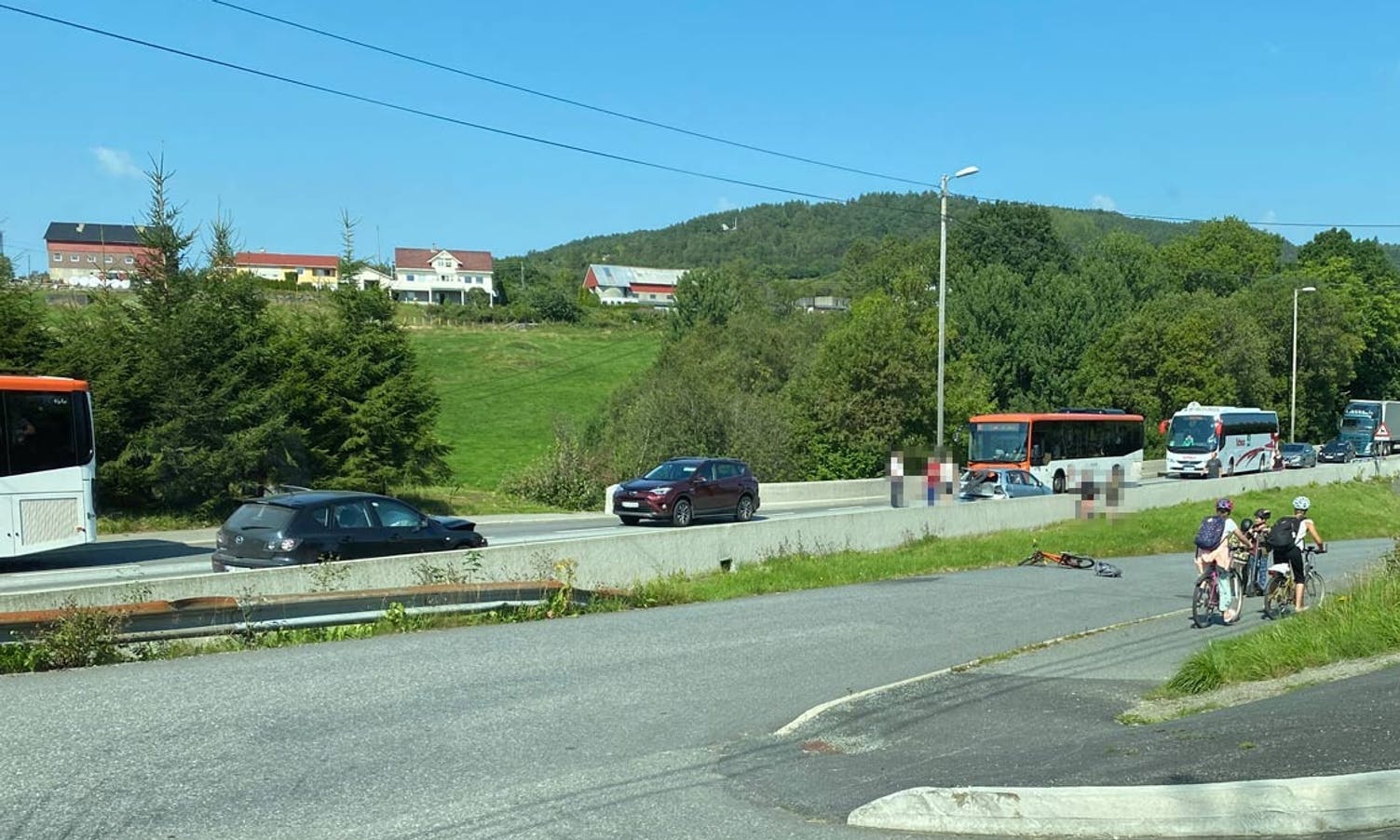 Trafikkulykke på Lunde