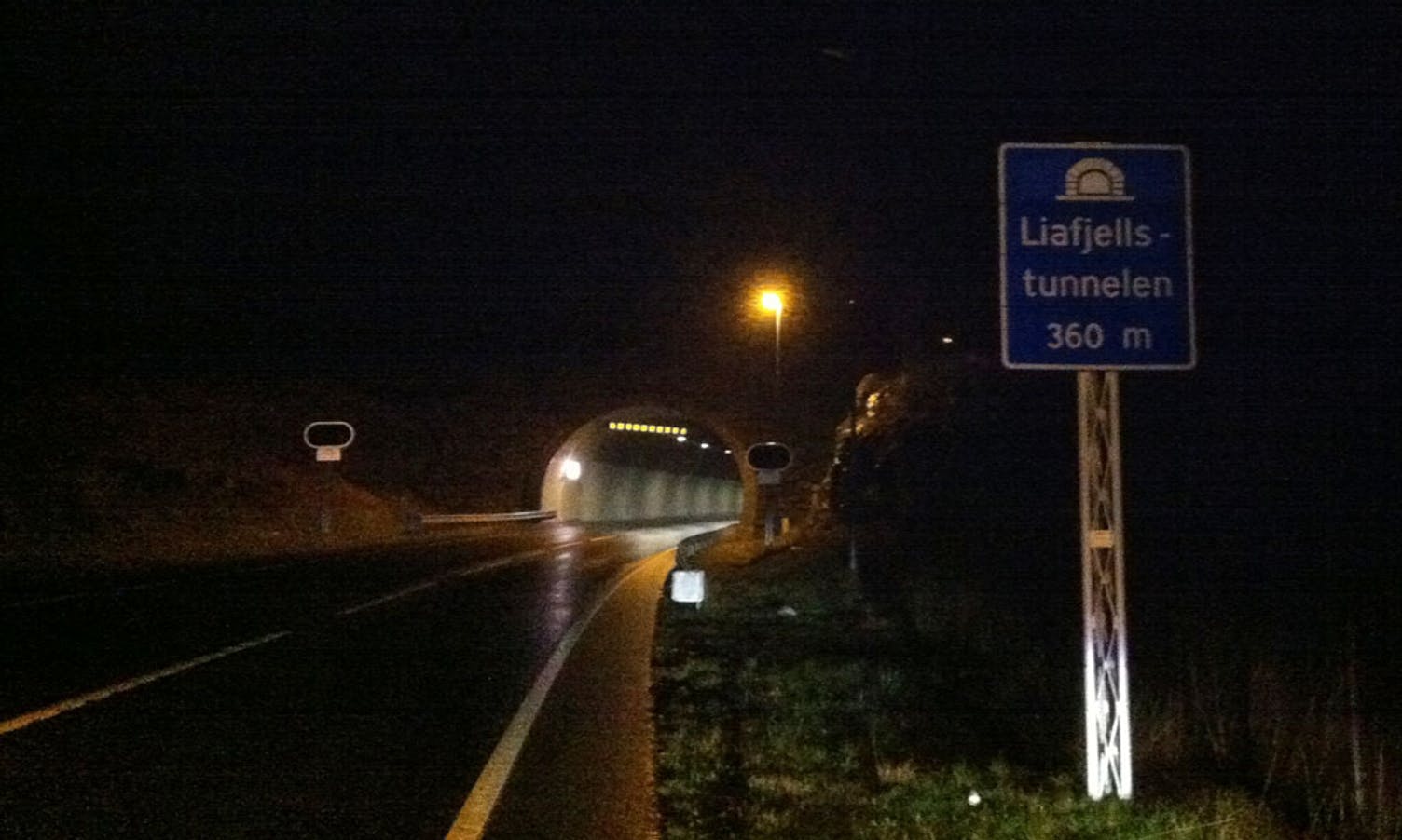 Ulykka skjedde nord for tunellen. (Arkivfoto: KVB)