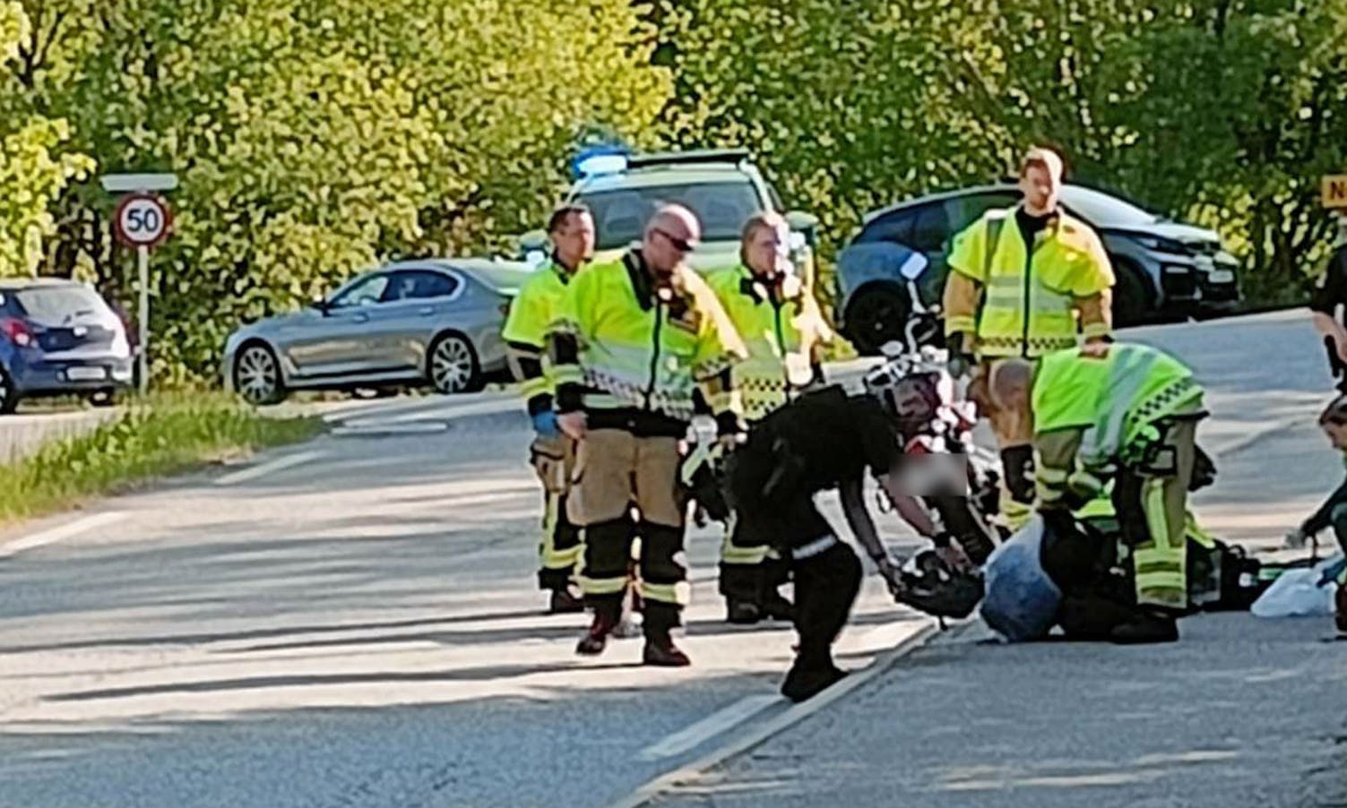 Trafikkulykke på Strøno