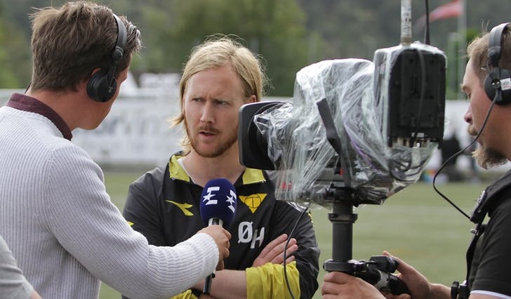 Ørjan Håland, her i intervju med Eurosport under Os-Lysekloster. (Foto: Kjetil Vasby Bruarøy)