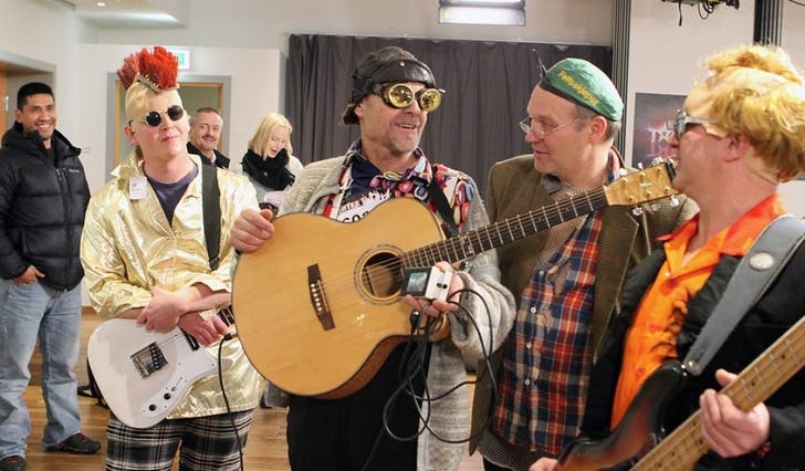 Innantes Cool Rootsband lagde liv på øvingsrommet under Norske Talenter i går. (Foto: Kjetil Vasby Bruarøy)