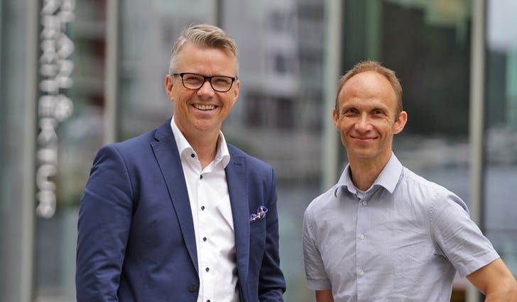 Tommy Ingmar Hansen (t.v.) overtar som sjef for Abo etter Arne Kristian Kolstad. (Foto: Kjetil Vasby Bruarøy)