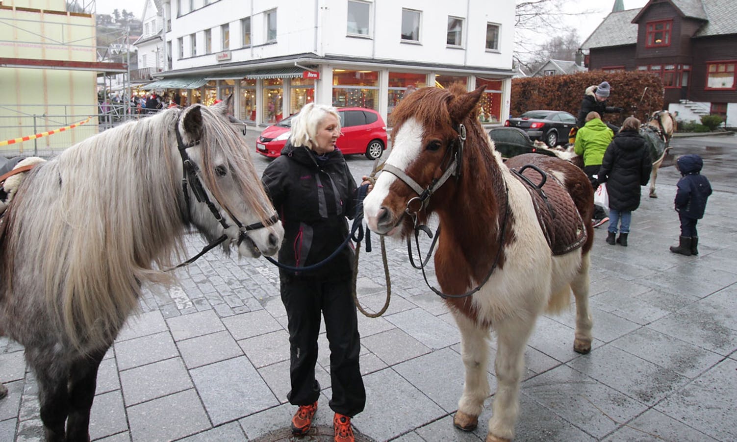 Hestar frå Hegglandsdalen tok ungar på tur i helga. (Foto: KVB)